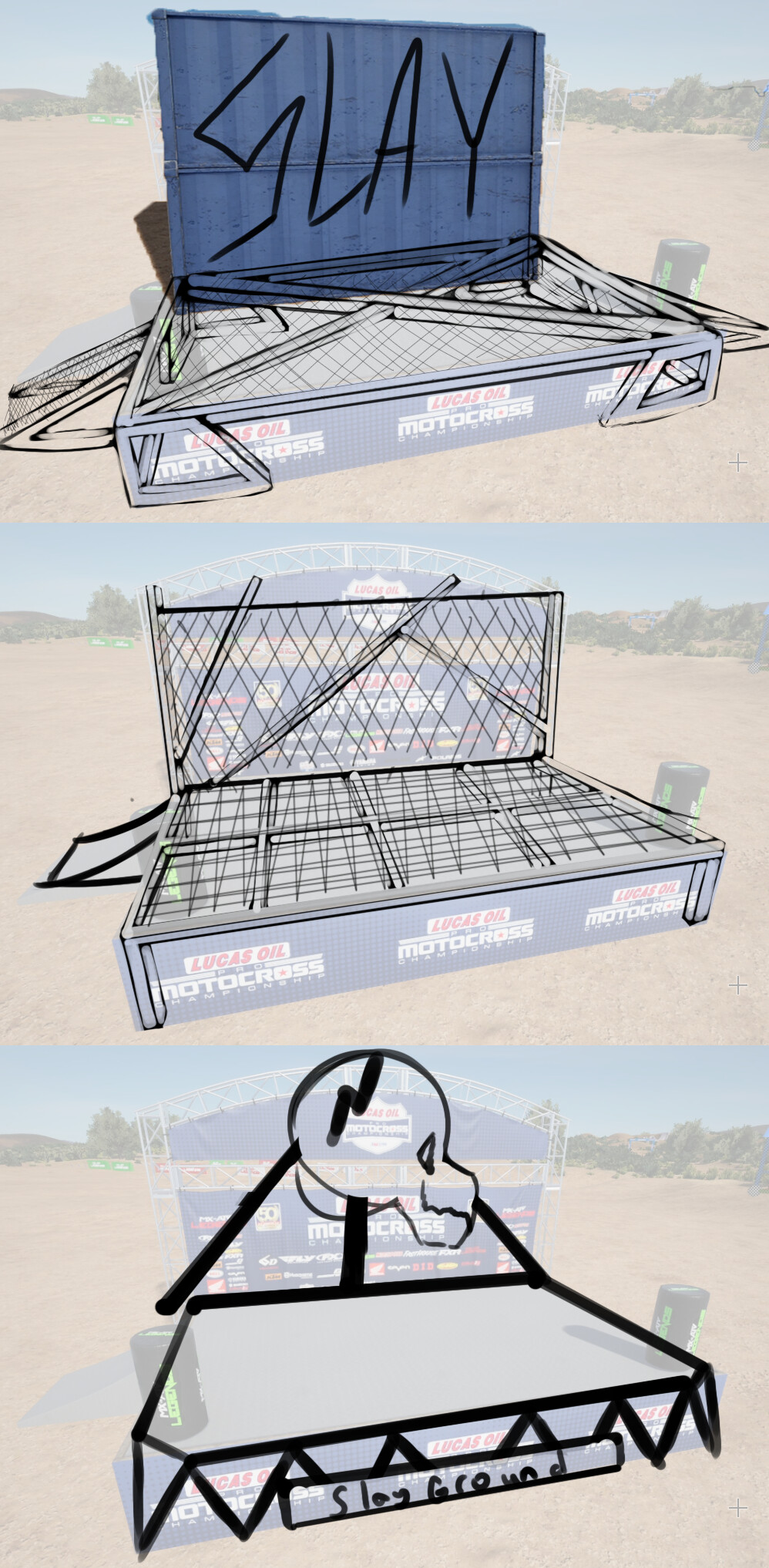 MX vs ATV: Legends Slayground Modeling and Concept Work